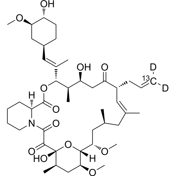 Tacrolimus-13C,d2 (FK506-13C,d2; Fujimycin-13C,d2; FR900506-13C,d2) 1356841-89-8